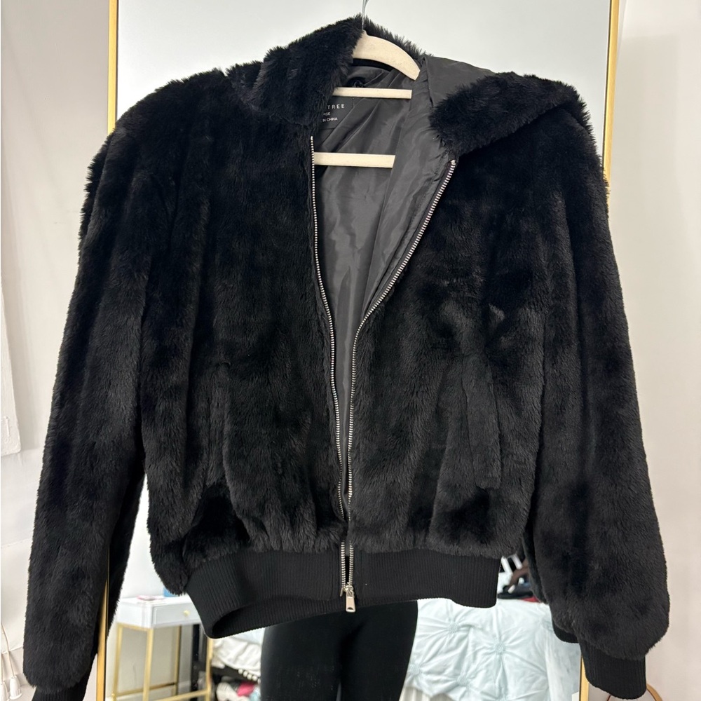 Love Tree Black Teddy Jacket